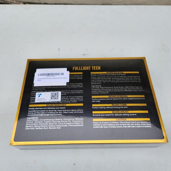 NEW Beard Kit for Men Grooming Beard Oil Wash Balm Comb Brush Scissor Father's D - Picture 10 of 15